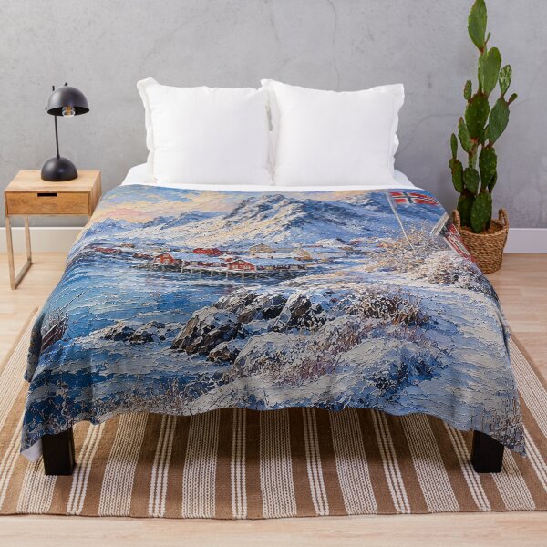 Item preview, Lofoten painting, Norway – a winter day in this beautiful Scandinavian place. designed and sold by GalleryKauffeld.
