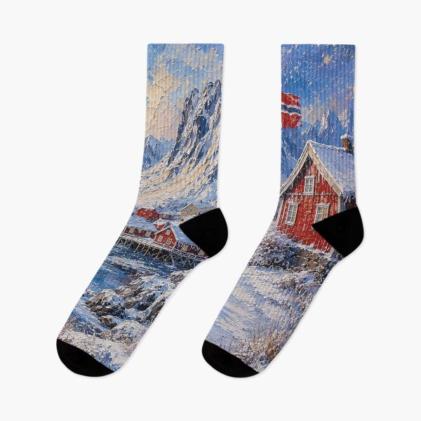 Item preview, Lofoten painting, Norway – a winter day in this beautiful Scandinavian place. designed and sold by GalleryKauffeld.