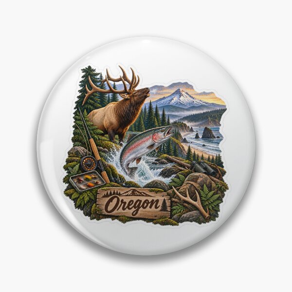 Item preview, Oregon Hunting & Fishing designed and sold by Whimspired By Paxx.