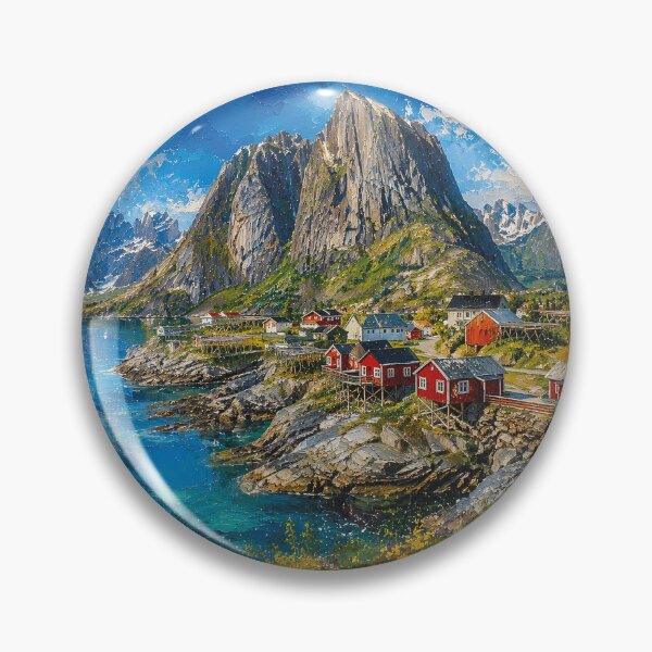 Item preview, Lofoten, Norway – a painting of a summer day in this beautiful Scandinavian place. designed and sold by GalleryKauffeld.