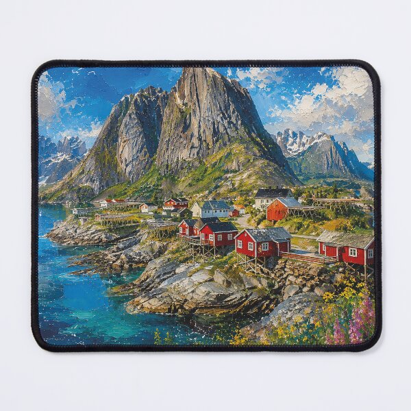 Item preview, Lofoten, Norway – a painting of a summer day in this beautiful Scandinavian place. designed and sold by GalleryKauffeld.