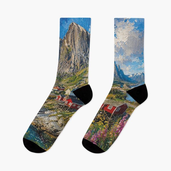 Item preview, Lofoten, Norway – a painting of a summer day in this beautiful Scandinavian place. designed and sold by GalleryKauffeld.