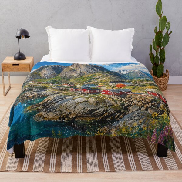 Item preview, Lofoten, Norway – a painting of a summer day in this beautiful Scandinavian place. designed and sold by GalleryKauffeld.
