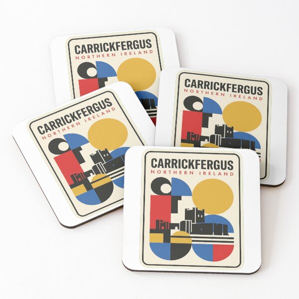Item preview, Retro Carrickfergus Bauhaus Geometric Skyline designed and sold by k3rstman1.
