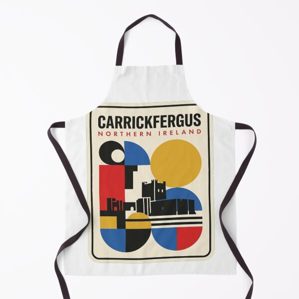 Item preview, Retro Carrickfergus Bauhaus Geometric Skyline designed and sold by k3rstman1.
