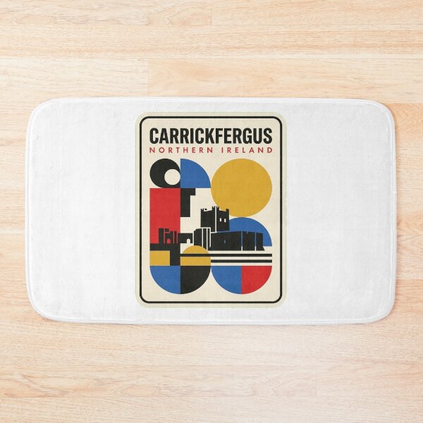 Item preview, Retro Carrickfergus Bauhaus Geometric Skyline designed and sold by k3rstman1.