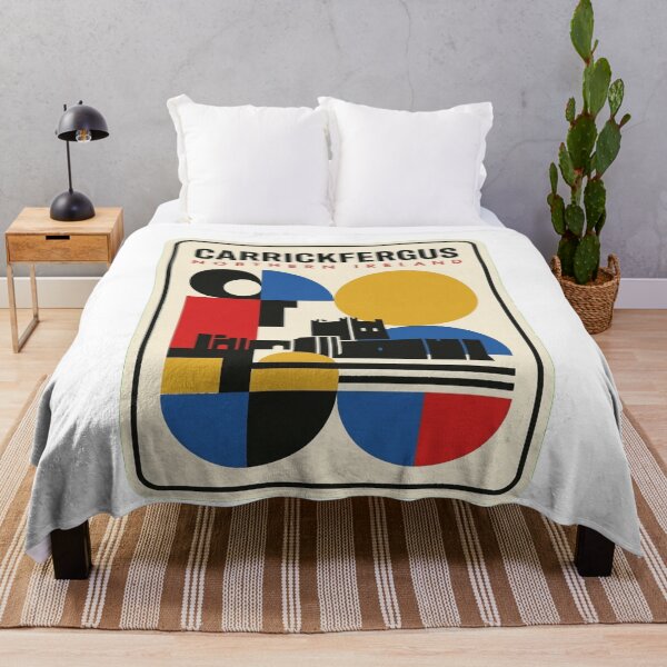 Item preview, Retro Carrickfergus Bauhaus Geometric Skyline designed and sold by k3rstman1.