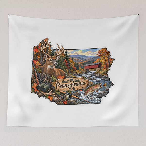 Item preview, Pennsylvania Hunting & Fishing designed and sold by Whimspired By Paxx.