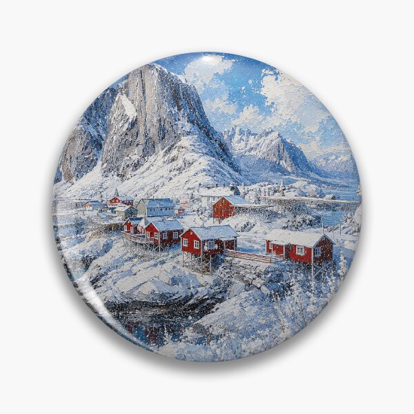Item preview, Winter in Lofoten painting, Norway – A Beautiful place in Scandinavia. designed and sold by GalleryKauffeld.