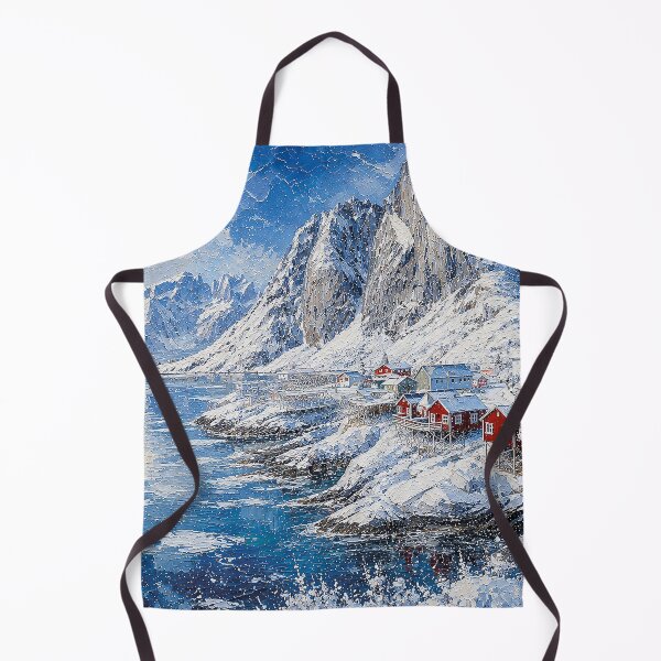 Item preview, Winter in Lofoten painting, Norway – A Beautiful place in Scandinavia. designed and sold by GalleryKauffeld.