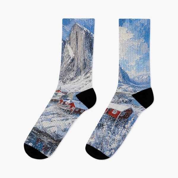Item preview, Winter in Lofoten painting, Norway – A Beautiful place in Scandinavia. designed and sold by GalleryKauffeld.