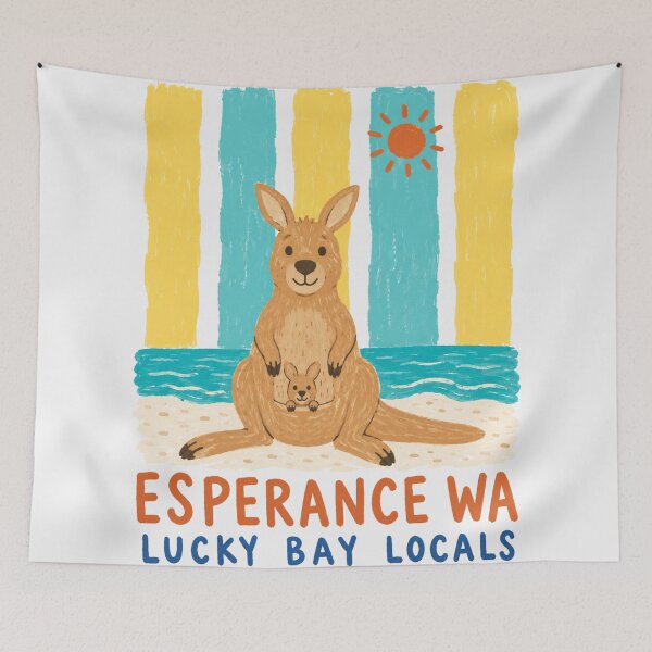 Item preview, Esperance WA Lucky Bay Locals Cute Kangaroo Beach Australia Travel designed and sold by Yellowriversss.