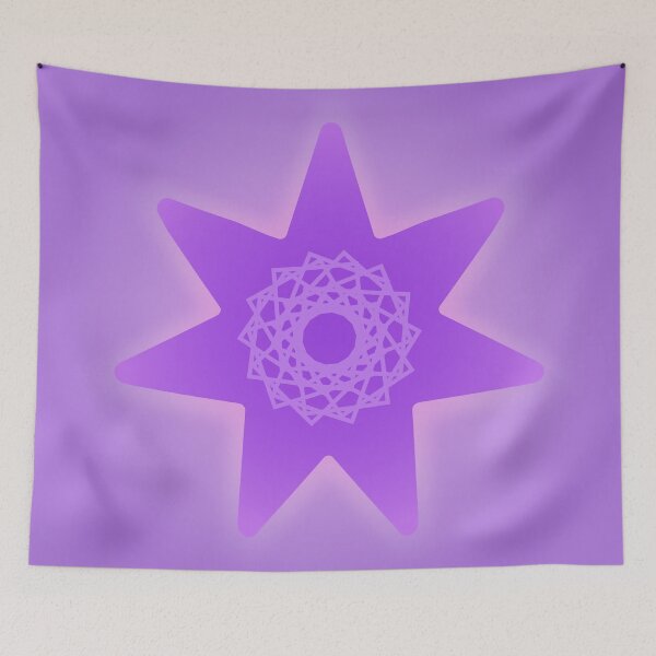 Item preview, Purple Geometric Sun Star Symbol Pattern designed and sold by ZorianArt.