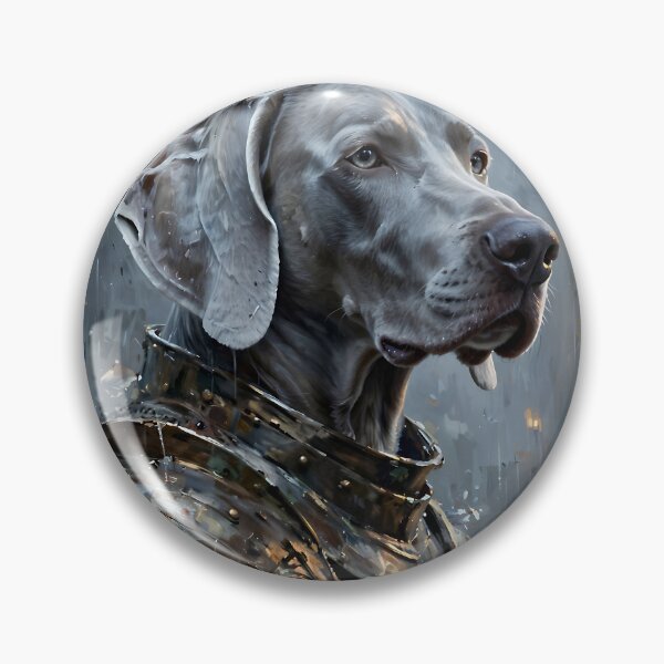 Item preview, Armored Weimaraner Knight | Dark Fantasy Dog Portrait designed and sold by cr6zym1nd.