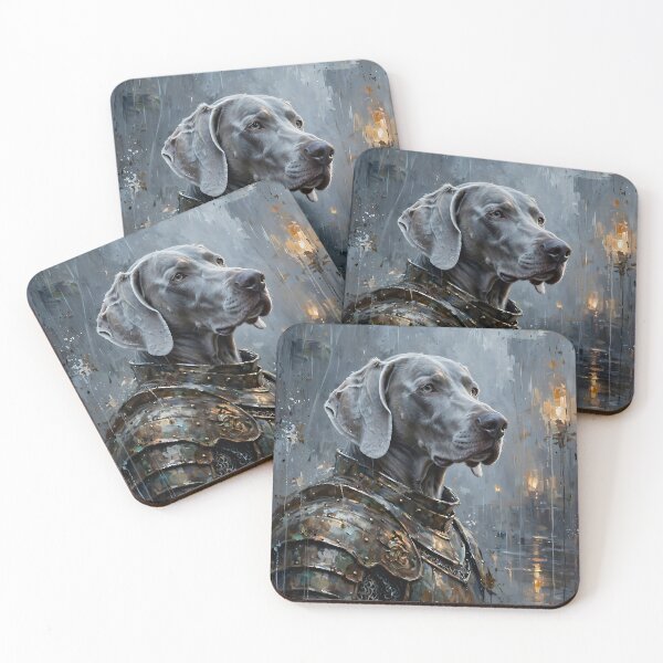 Item preview, Armored Weimaraner Knight | Dark Fantasy Dog Portrait designed and sold by cr6zym1nd.