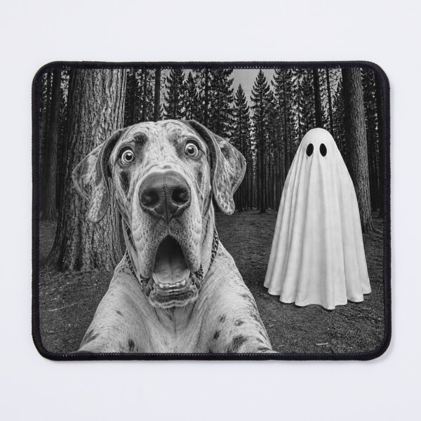 Item preview, Spooky Great Dane Selfie with Ghost Halloween Dog designed and sold by RannaHile.