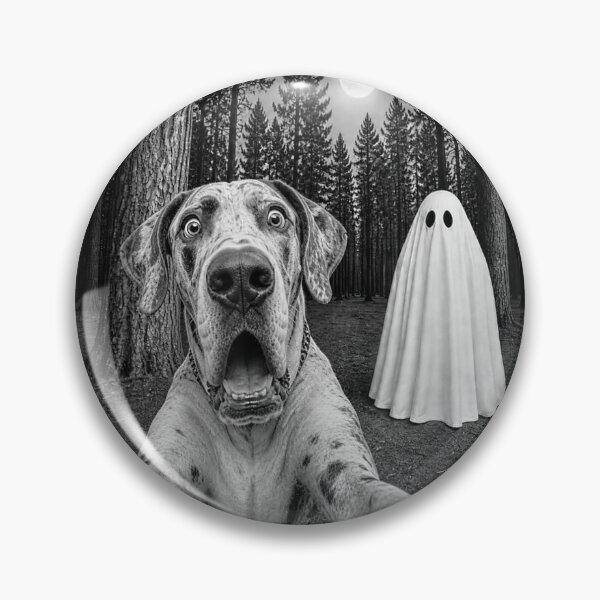 Item preview, Spooky Great Dane Selfie with Ghost Halloween Dog designed and sold by RannaHile.