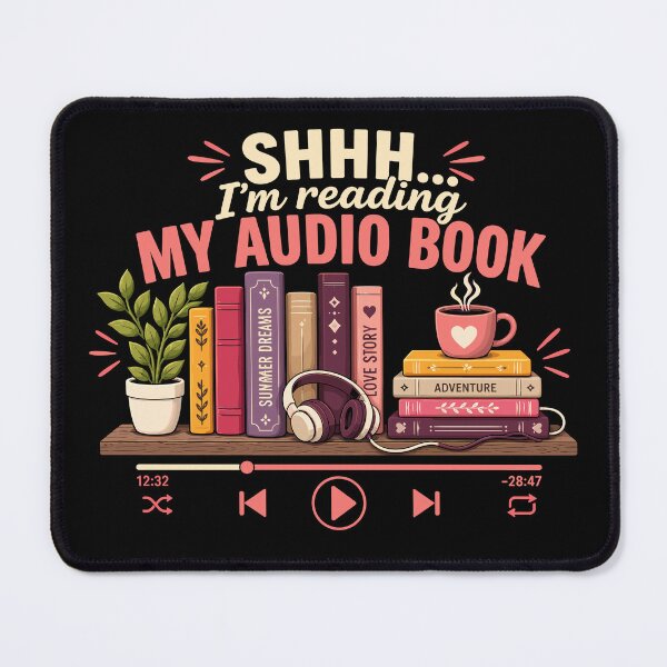 Item preview, Shhh.. I'm Reading My Audio Book Funny Bookworm Book Lover designed and sold by gordonbwyashop.