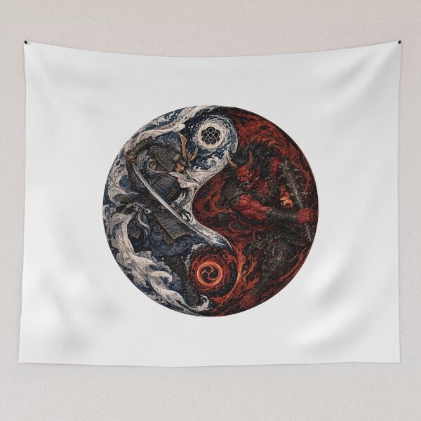 Item preview, Samurai and Oni Yin Yang designed and sold by FyreHorse Designs.