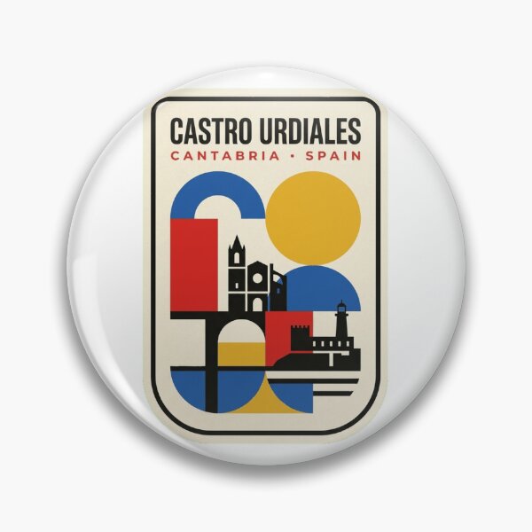 Item preview, Retro Castro Urdiales Bauhaus Geometric Skyline designed and sold by k3rstman1.