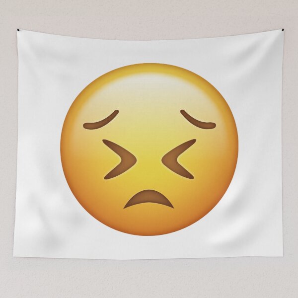 Item preview, Persevering Tense Scared Yellow Emoji Face designed and sold by Tom-Riley.