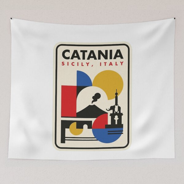 Item preview, Retro Catania Bauhaus Geometric Skyline designed and sold by k3rstman1.