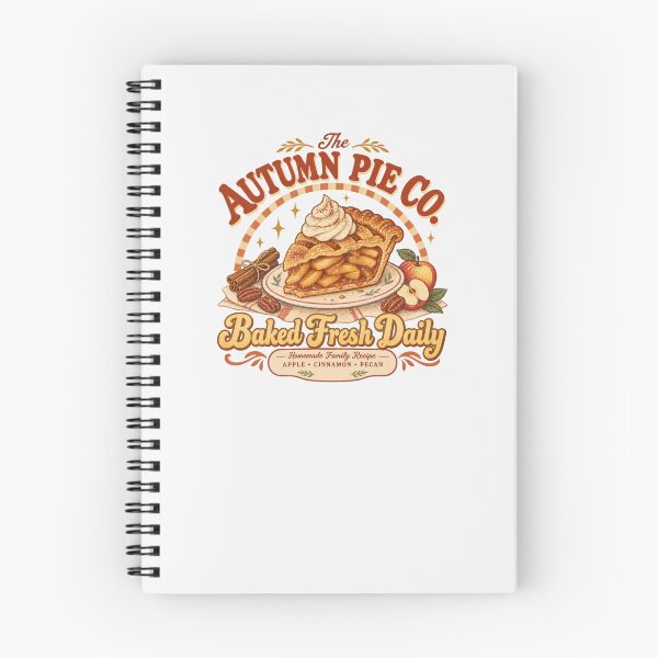 Item preview, The Autumn Pie Co Baked Fresh Daily Vintage Apple Pecan Pie Illustration designed and sold by Yellowriversss.