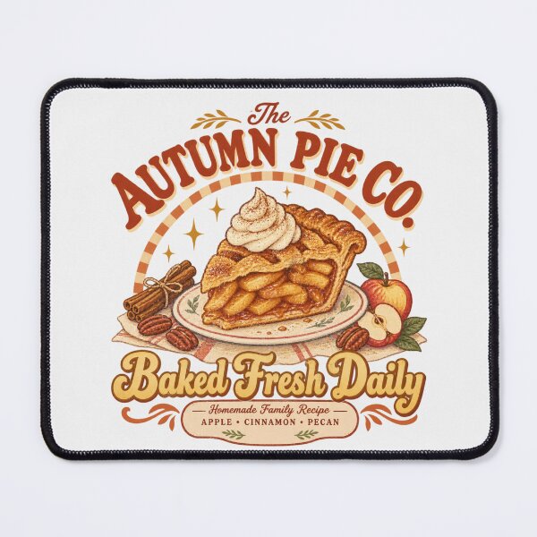 Item preview, The Autumn Pie Co Baked Fresh Daily Vintage Apple Pecan Pie Illustration designed and sold by Yellowriversss.