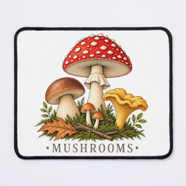 Item preview, Vintage Forest Mushrooms designed and sold by Zeewind.