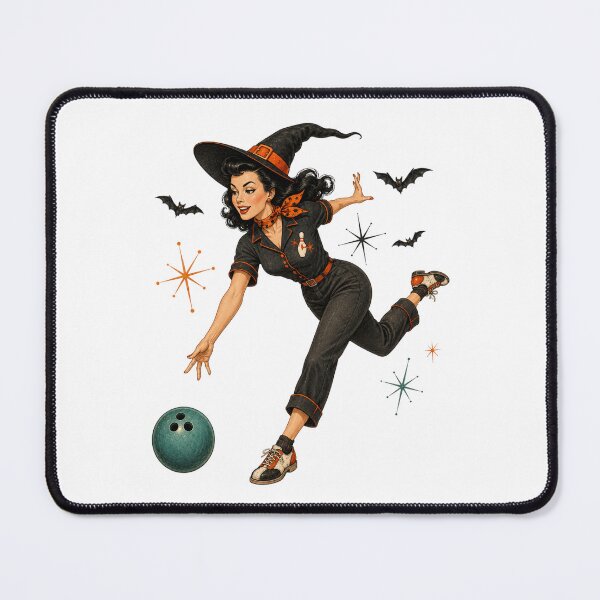 Item preview, Retro Halloween Witch Bowling designed and sold by Vividdesignsau.
