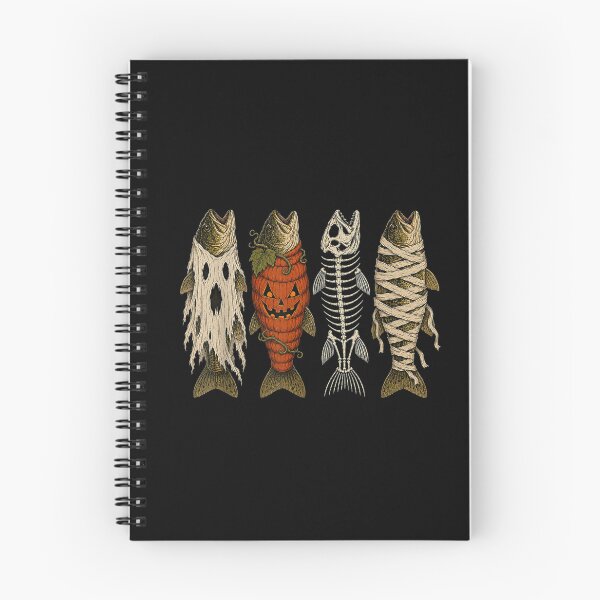 Item preview, Halloween Trout Fish Ghost Pumpkin Skeleton Mummy designed and sold by RannaHile.