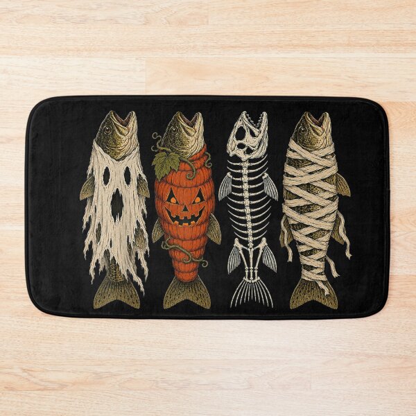Item preview, Halloween Trout Fish Ghost Pumpkin Skeleton Mummy designed and sold by RannaHile.