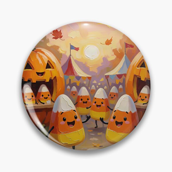Item preview, Cute Halloween Candy Corn Pumpkin Festival | Whimsical Autumn Spooky Art designed and sold by cr6zym1nd.