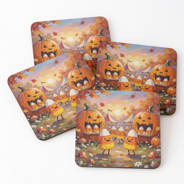 Item preview, Cute Halloween Candy Corn Pumpkin Festival | Whimsical Autumn Spooky Art designed and sold by cr6zym1nd.