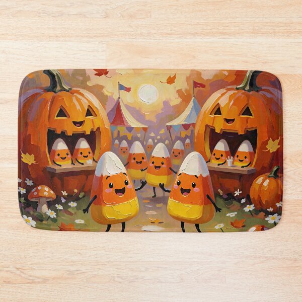 Item preview, Cute Halloween Candy Corn Pumpkin Festival | Whimsical Autumn Spooky Art designed and sold by cr6zym1nd.