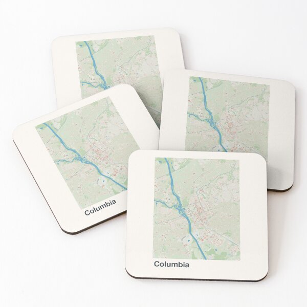 Item preview, Columbia Minimalistic Map Art designed and sold by MapsNerd.