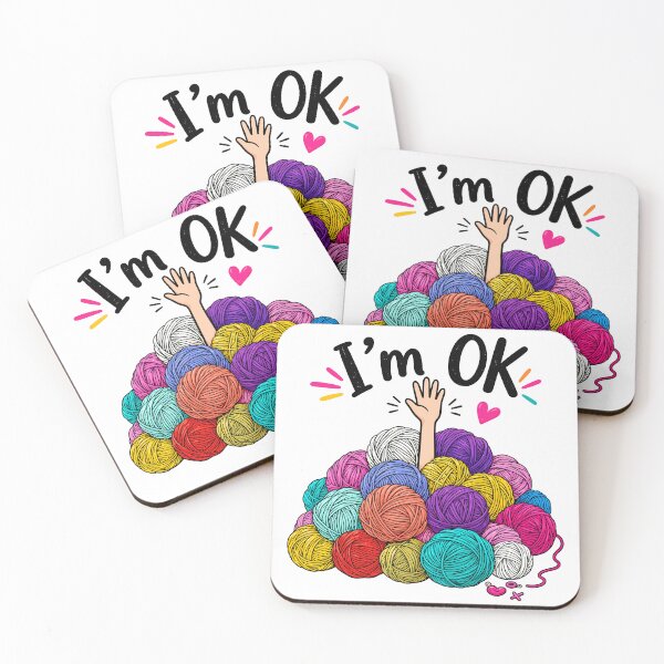 Item preview, Yarn Knitting Lover Funny I'm Ok Yarn Hoarder Knit Humor designed and sold by gordonbwyashop.