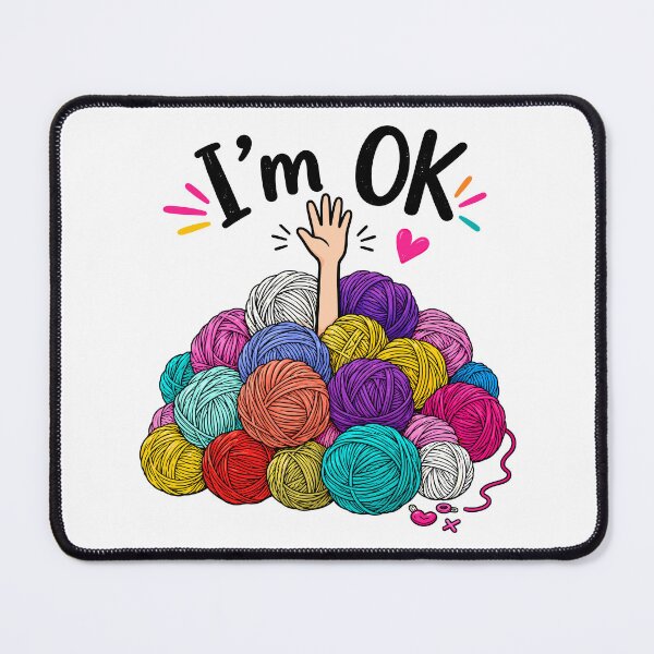 Item preview, Yarn Knitting Lover Funny I'm Ok Yarn Hoarder Knit Humor designed and sold by gordonbwyashop.