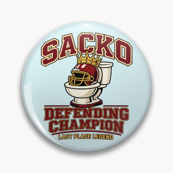 Item preview, Sacko Defending Champion Fantasy Football Shirt Funny Last Place Legend Toilet Bowl Trophy League Loser designed and sold by Grayson809.