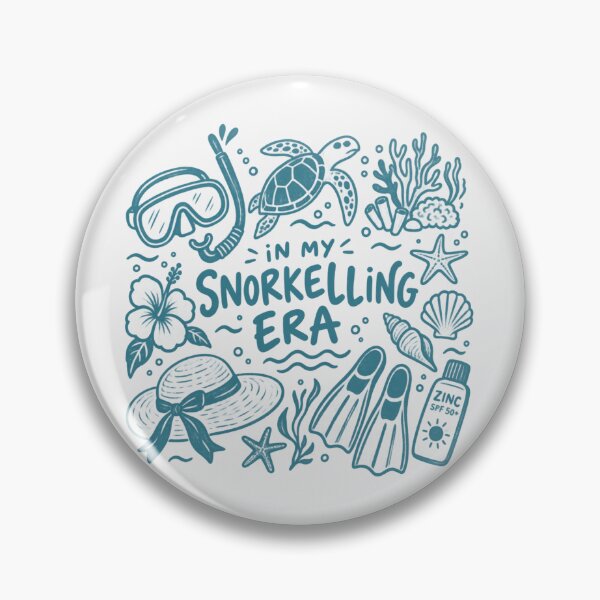 Item preview, In My Snorkelling Era Retro Ocean Turtle Beach Doodle Art designed and sold by Yellowriversss.