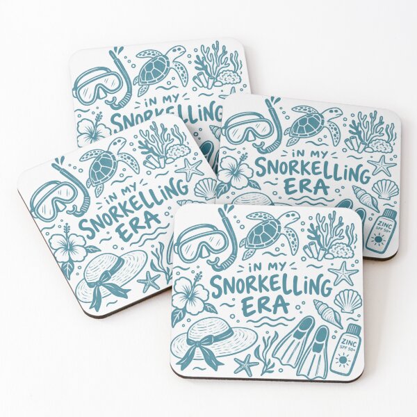Item preview, In My Snorkelling Era Retro Ocean Turtle Beach Doodle Art designed and sold by Yellowriversss.