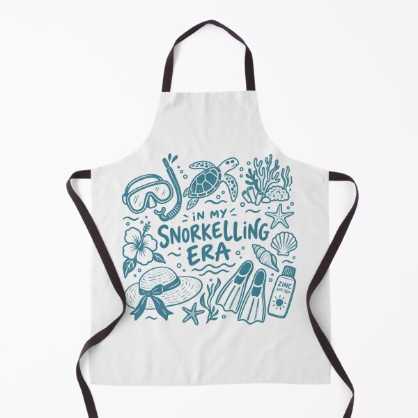 Item preview, In My Snorkelling Era Retro Ocean Turtle Beach Doodle Art designed and sold by Yellowriversss.