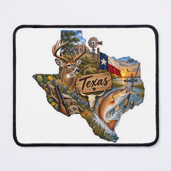 Item preview, Texas Hunting & Fishing designed and sold by Whimspired By Paxx.