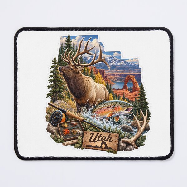 Item preview, Utah Hunting & Fishing designed and sold by Whimspired By Paxx.