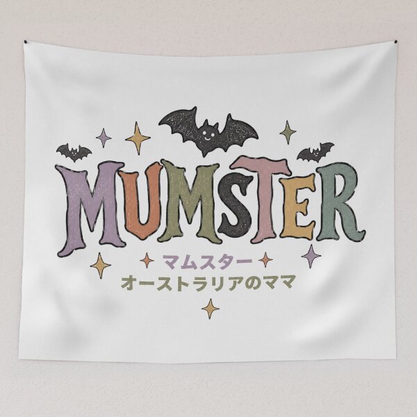 Item preview, Mumster Australia Mama Kawaii Retro Halloween Bats Spooky Mum designed and sold by Yellowriversss.