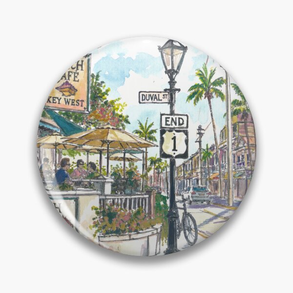 Item preview, Key West Conch Cafe Duval Street Watercolor designed and sold by artshop77.