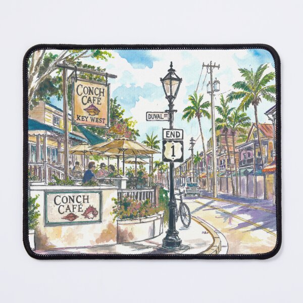 Item preview, Key West Conch Cafe Duval Street Watercolor designed and sold by artshop77.