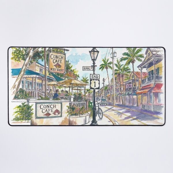 Item preview, Key West Conch Cafe Duval Street Watercolor designed and sold by artshop77.