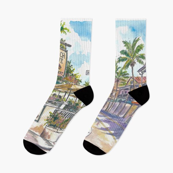 Item preview, Acuarela del Conch Cafe de Key West en Duval Street designed and sold by artshop77.
