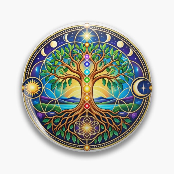 Item preview, Sacred Geometry | Tree of Life | Chakra Celestial Mandala designed and sold by Myra365Art.